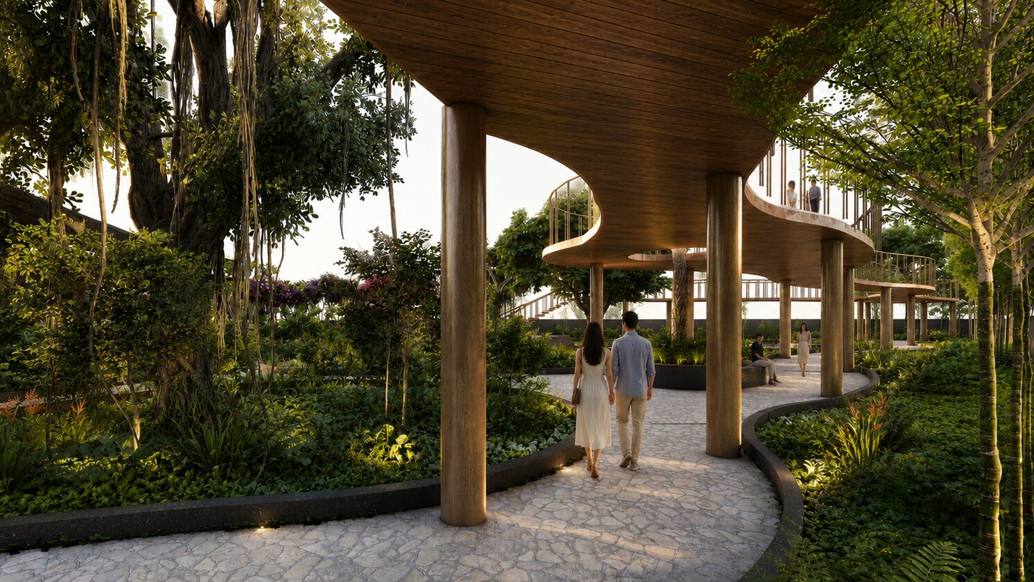 Landscaped walkway